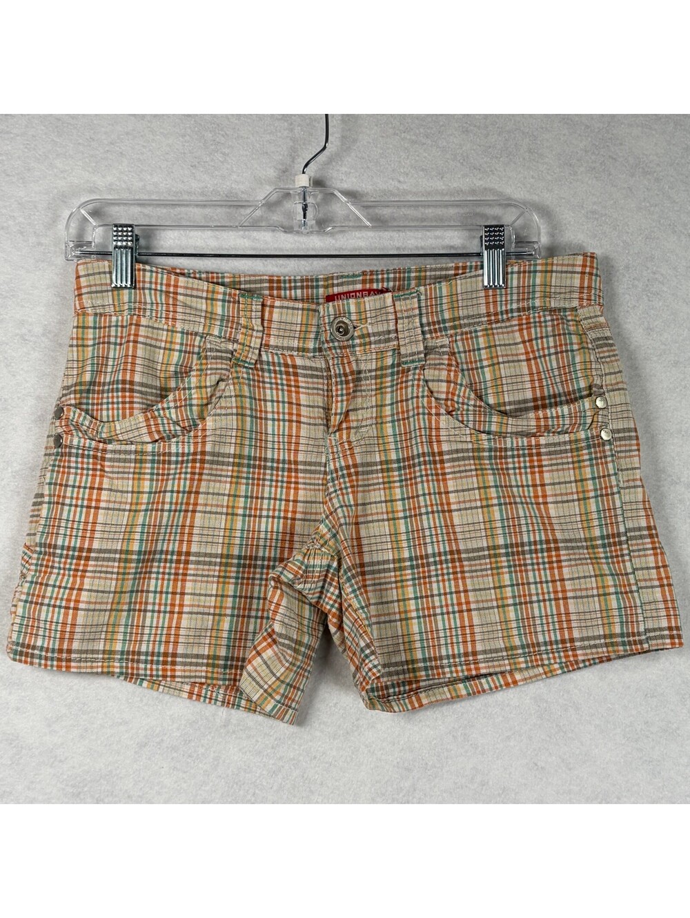 Unionbay Plaid Cotton Spandex Stretch Shorts Y2K